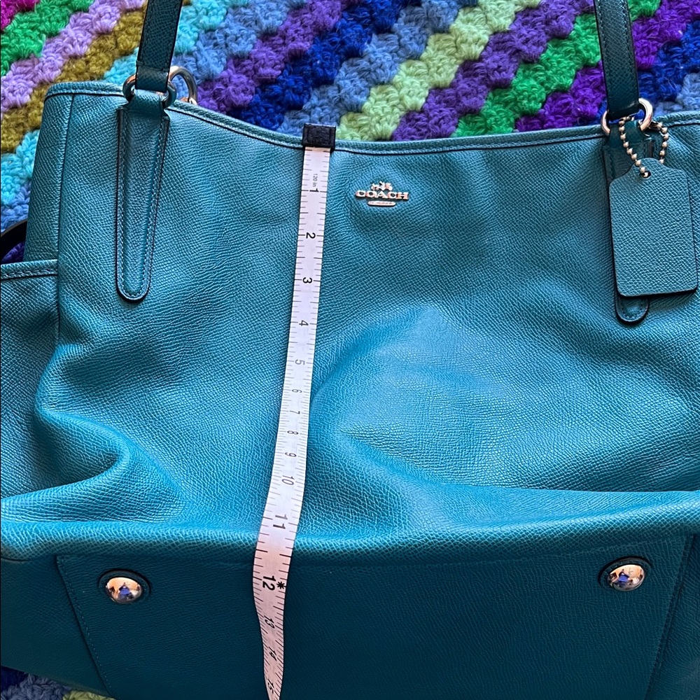Coach Teal Leather Bag - Baby Bag or Work - Picture 9 of 11